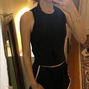 Urban Outfitters Black Cropped Tank Top